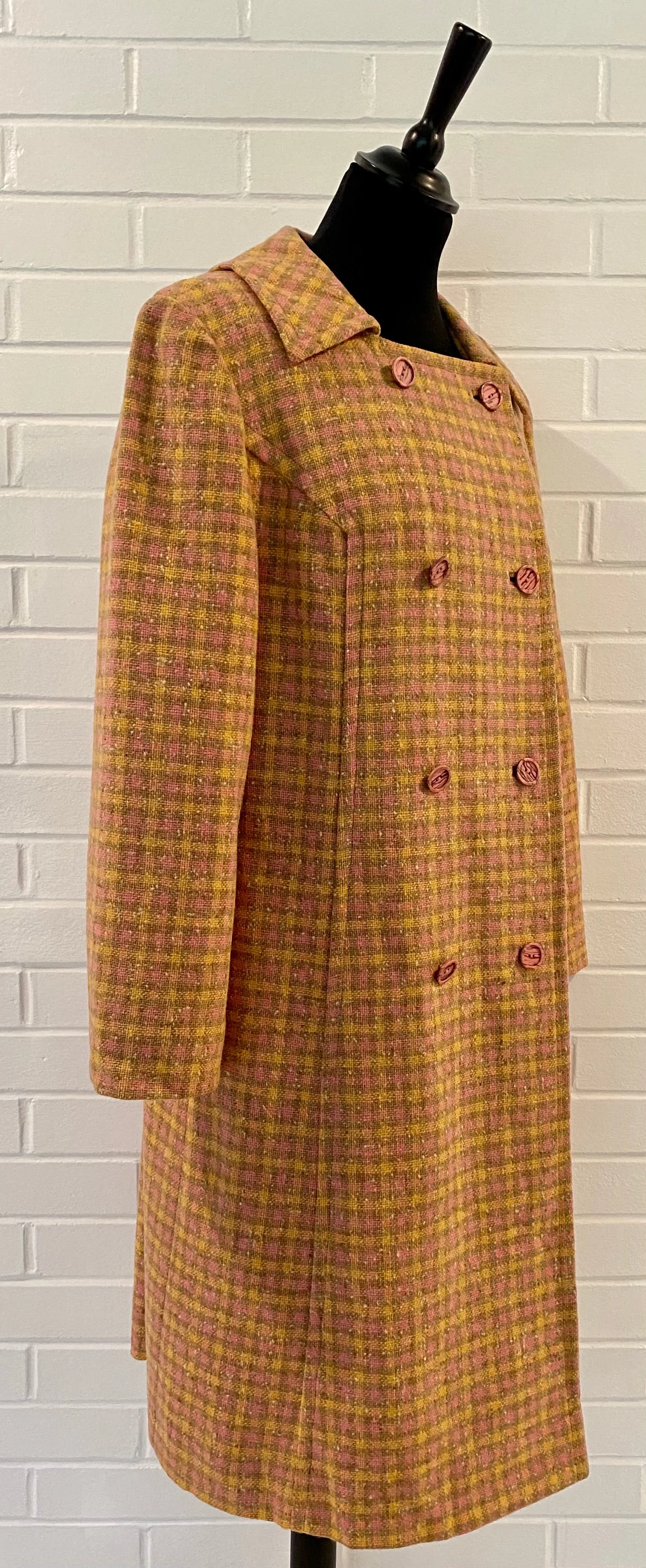 1960s Pendleton Plaid Wool Coat