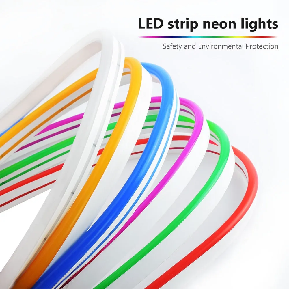 6mm Narrow Neon light 12V LED Strip SMD 2835 120LEDs/M Flexible Rope Tube Waterproof for DIY Christmas Holiday Decoration Light