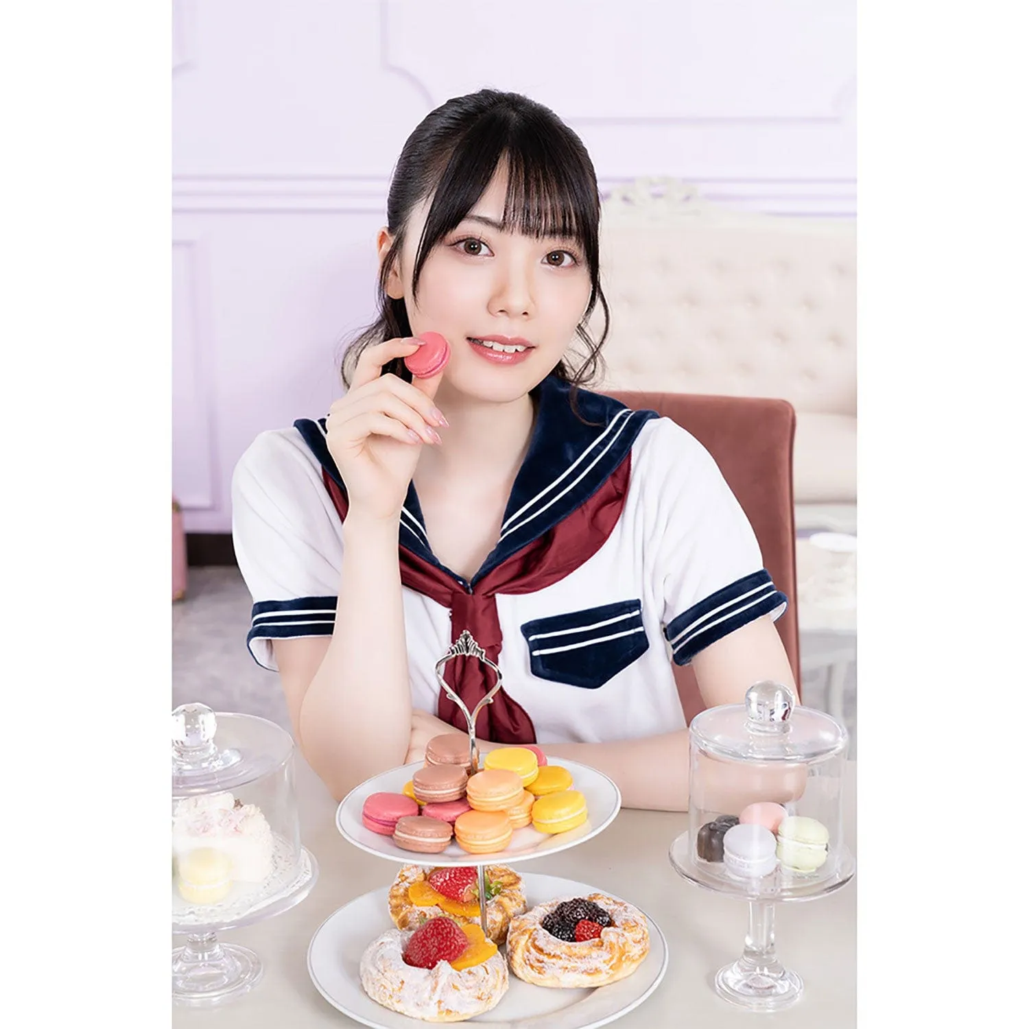 AandT - Fluffy and Cute Sailor Uniform Costume (White)