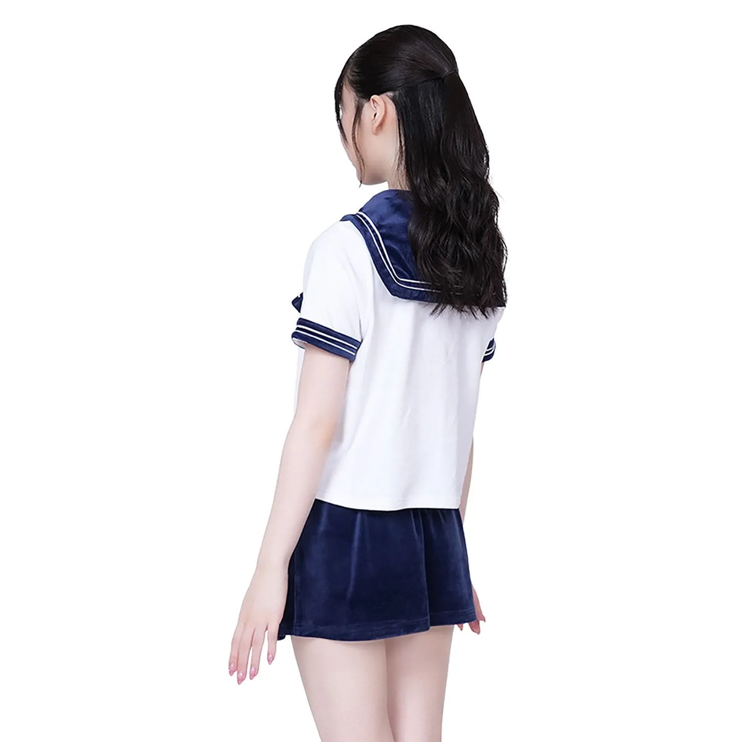 AandT - Fluffy and Cute Sailor Uniform Costume (White)