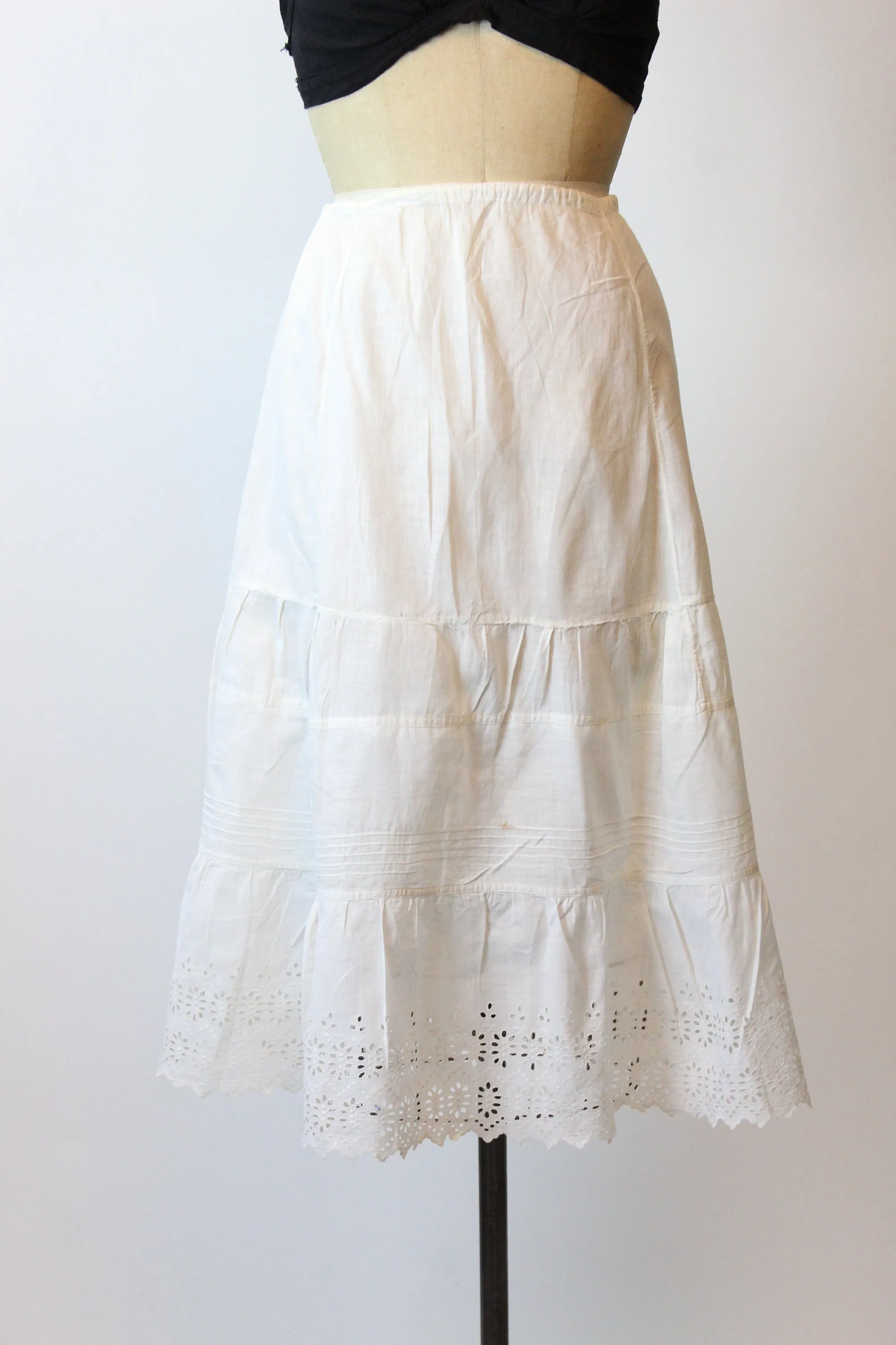 ANTIQUE 1910 EYELET cotton skirt all sizes | new spring summer