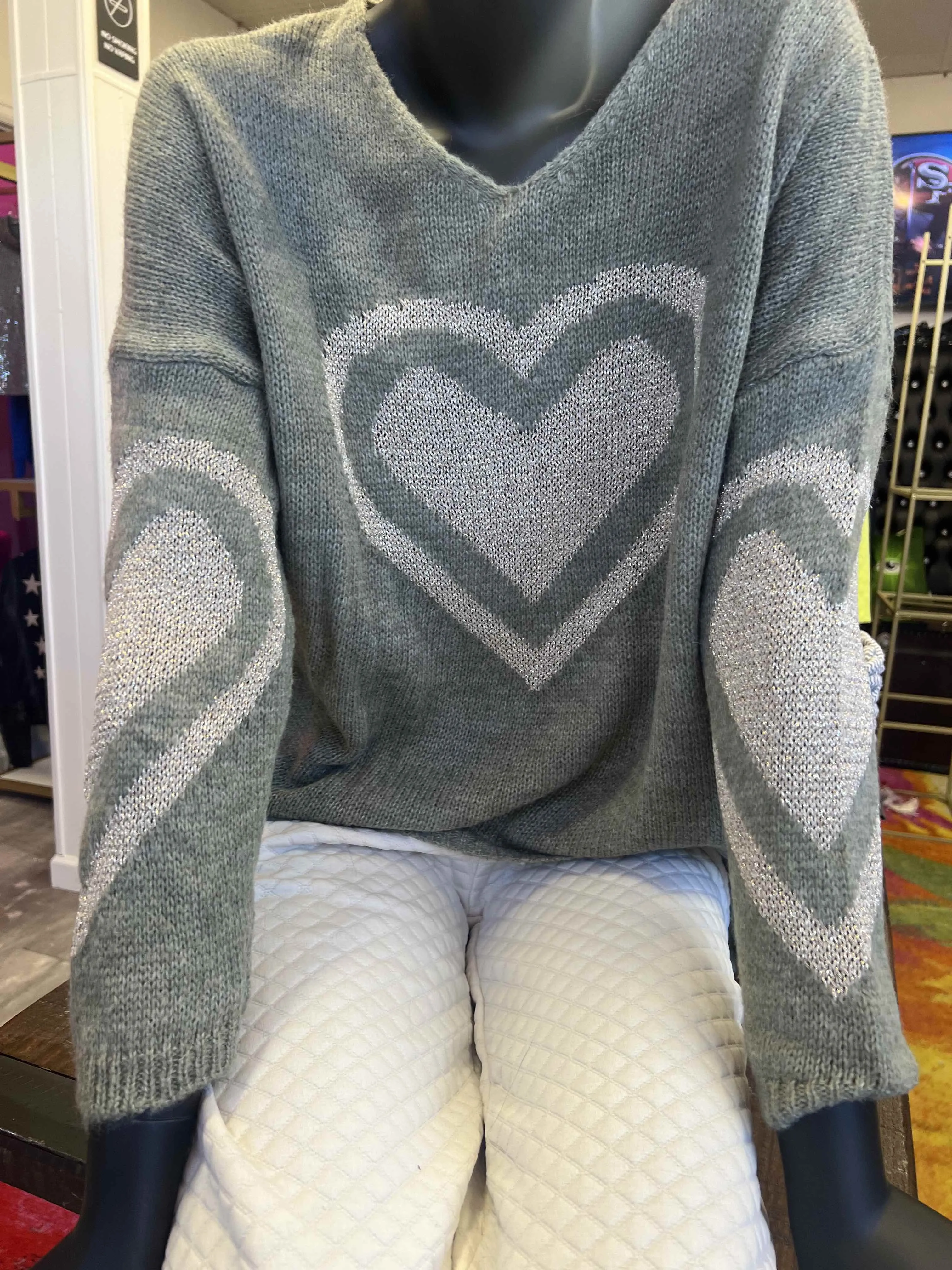 AVA HEART SWEATER