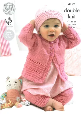 Babies Coat, Hat and Leggings in King Cole Cherish and Cherished DK