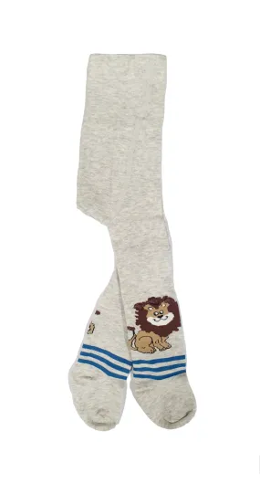 Baby Boy Tights Lion Grey (3-24mths)