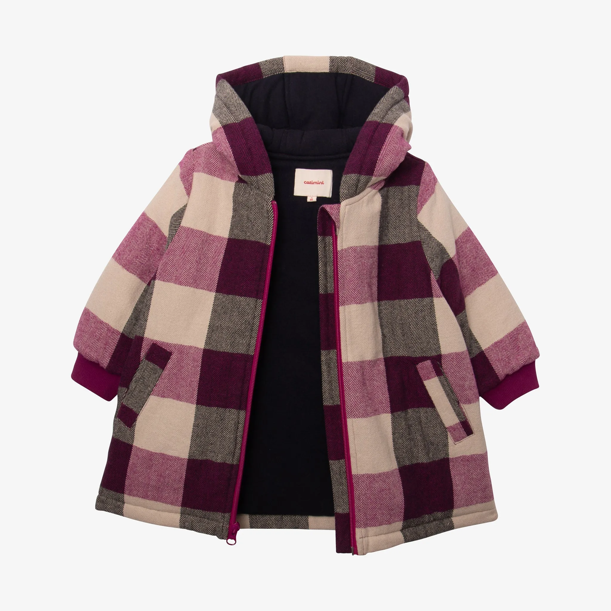 Baby girls' purple coat