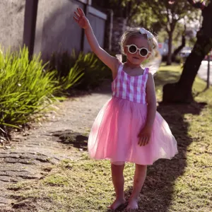 Barbie Pink Checkered Dress