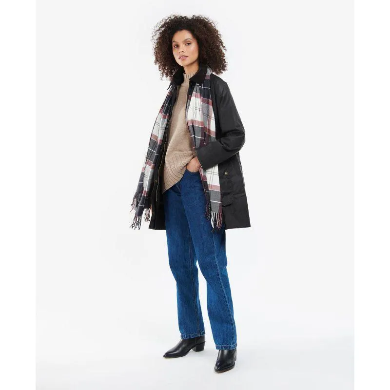 Barbour Hailes Ladies Tartan Wrap Scarf - Midnight Berry