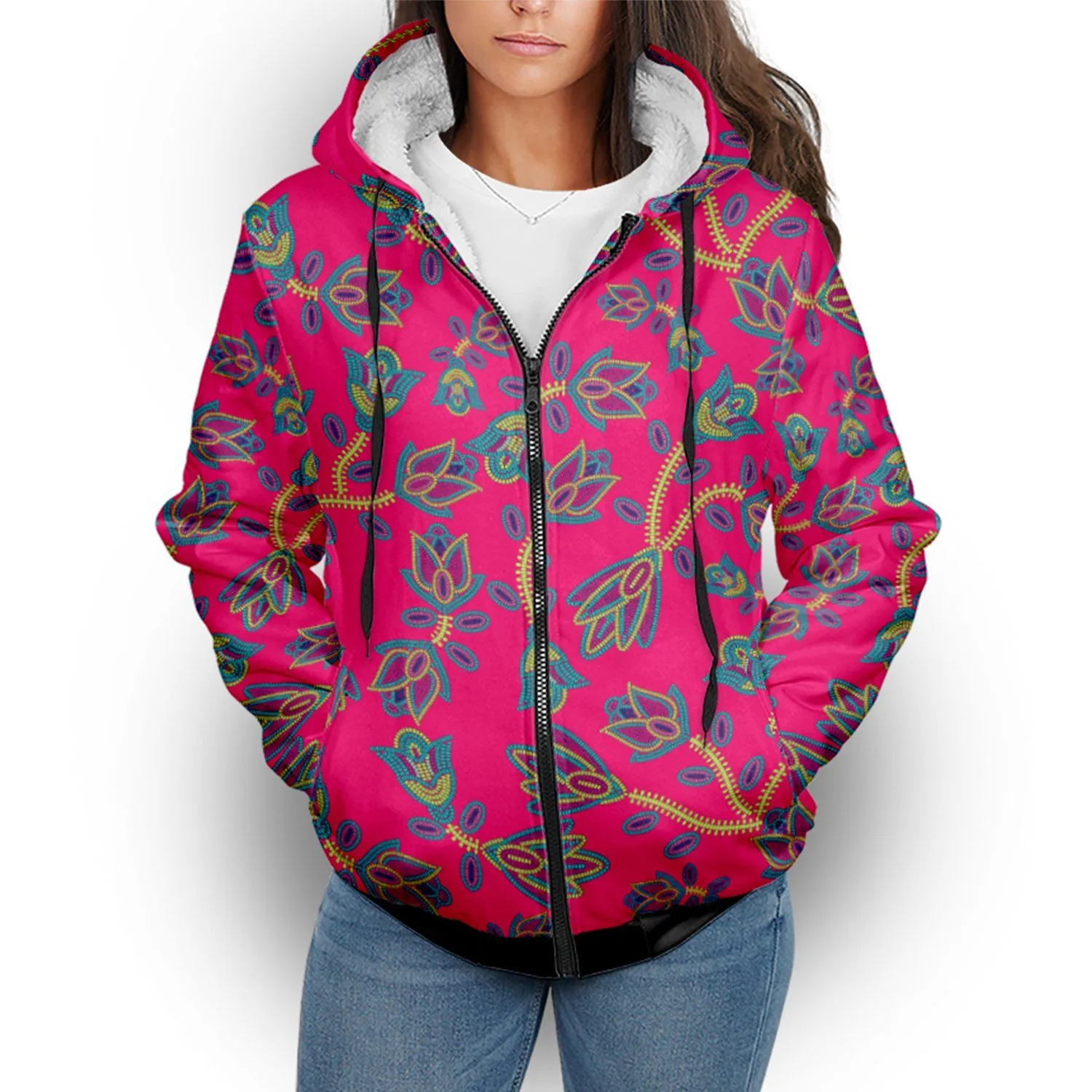 Beaded Nouveau Lemonade Sherpa Hoodie