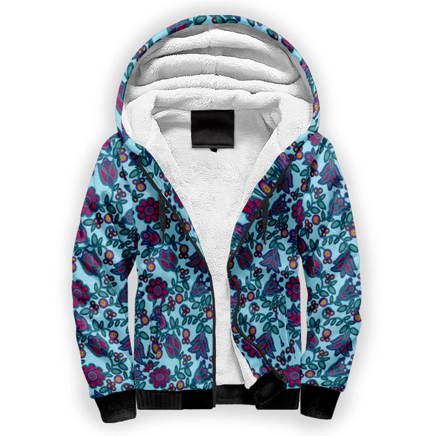 Beaded Nouveau Marine Sherpa Hoodie