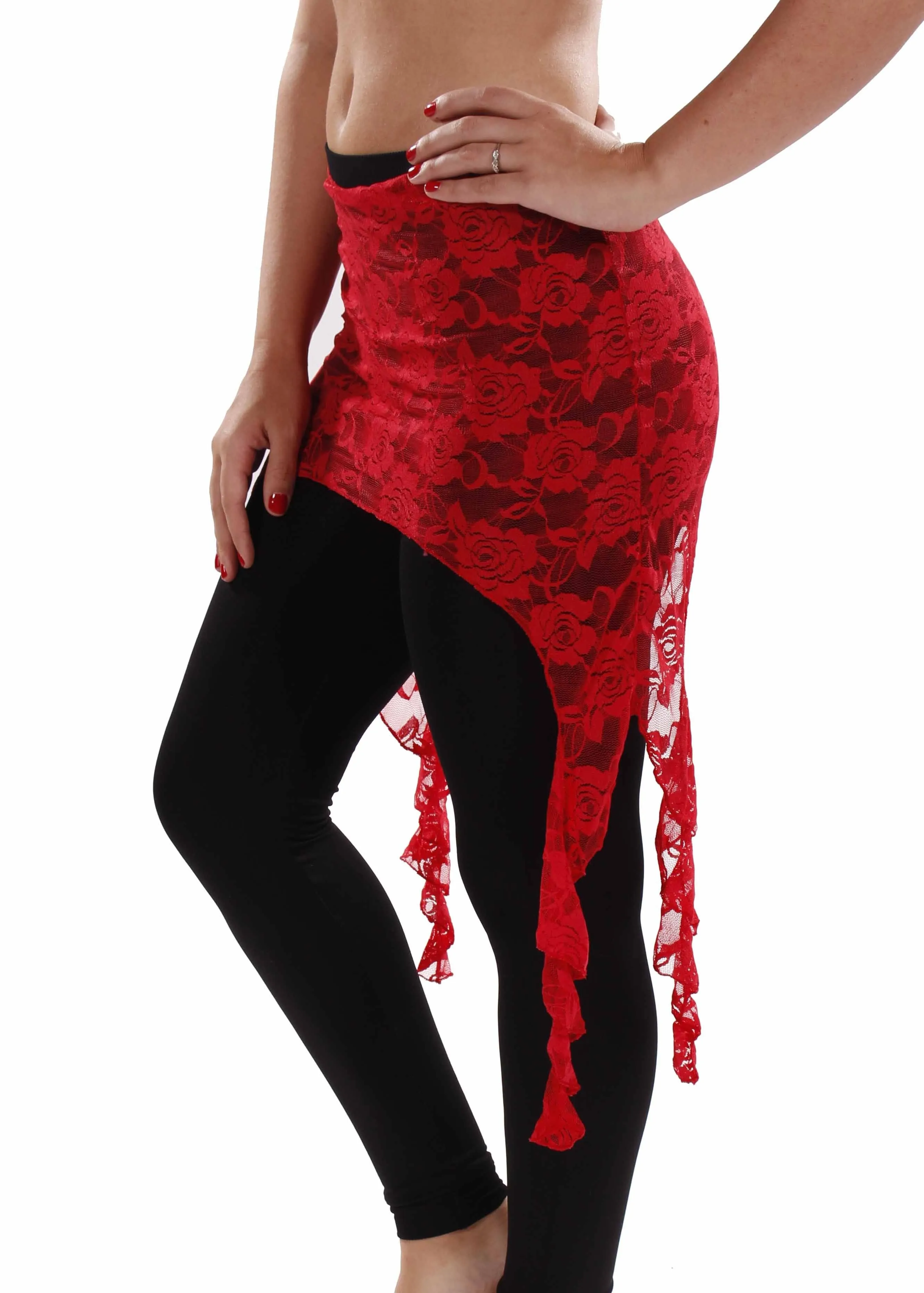 Belly Dance Lace Hip Scarf | TRIBAL FUSION DRAPE