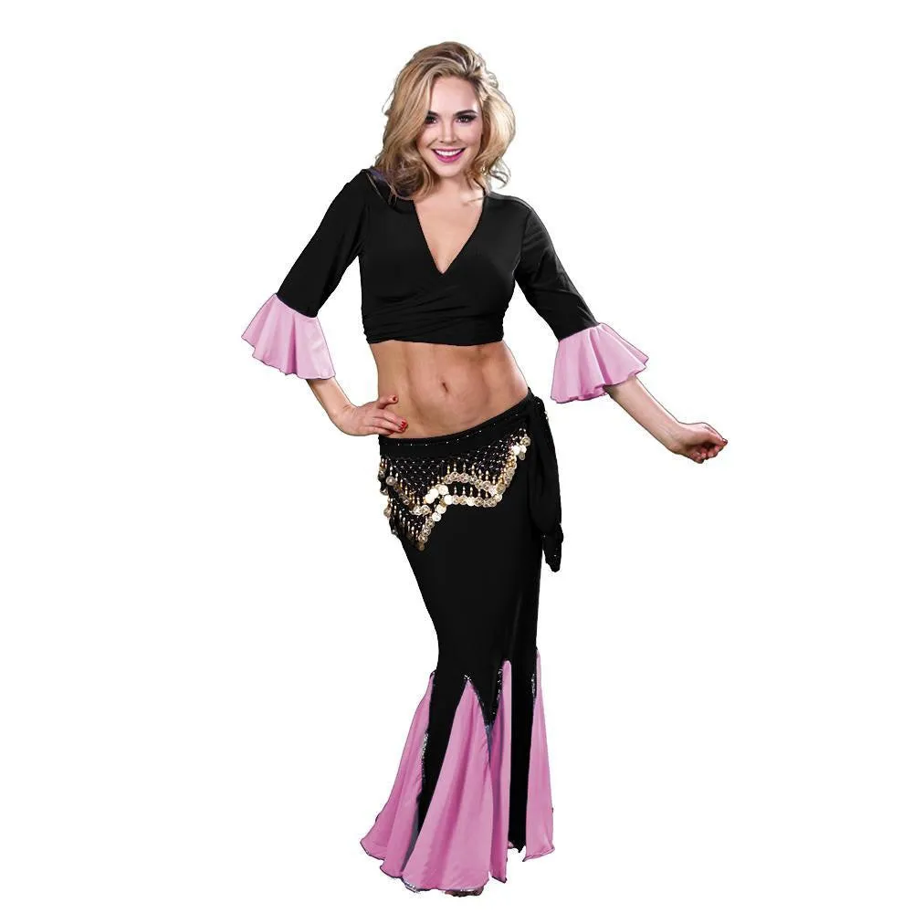 Belly Dance Skirt, Top, & Hip Scarf Costume Set | ESMA TOURE