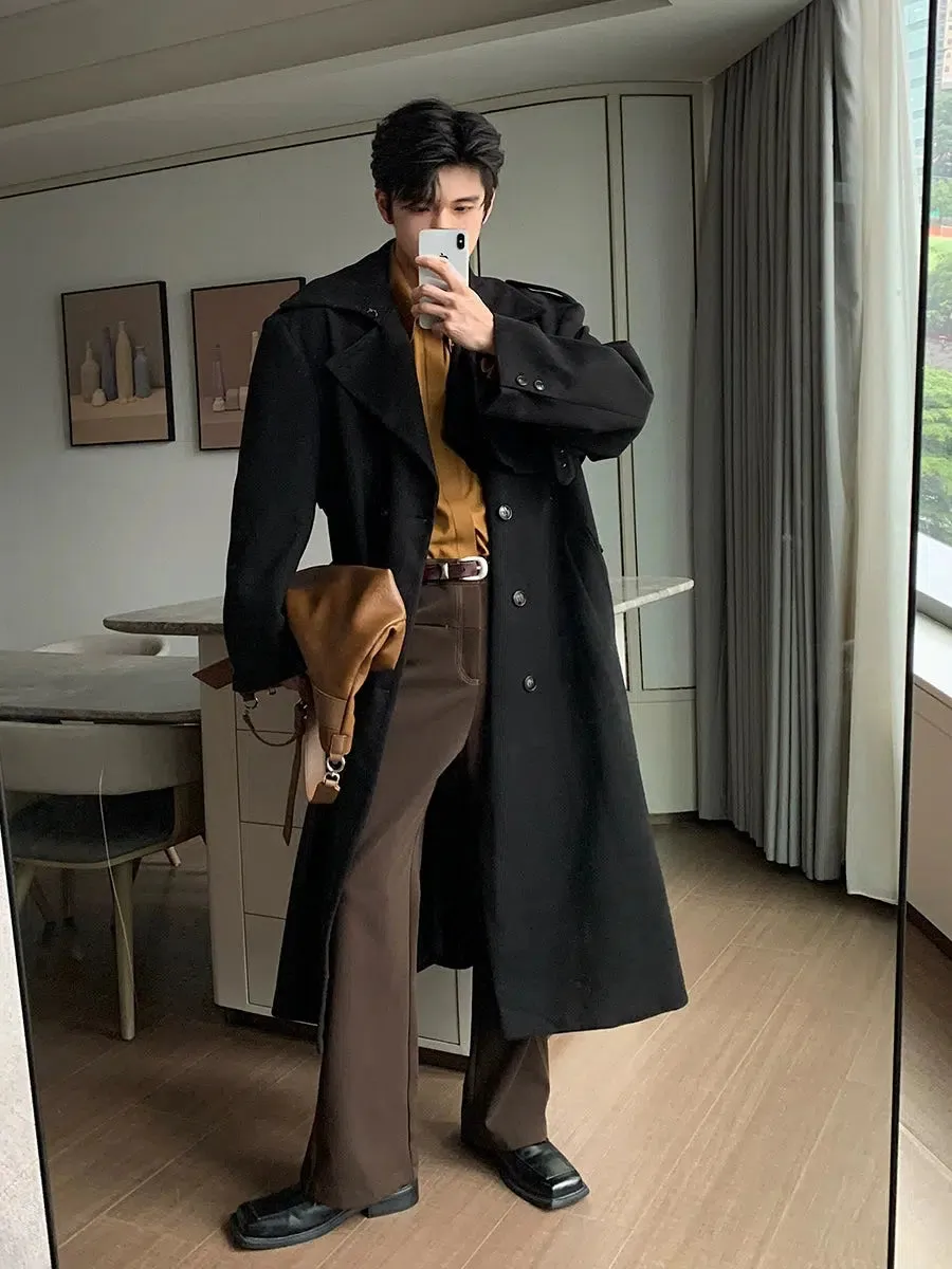 Belt Long Wool Coat