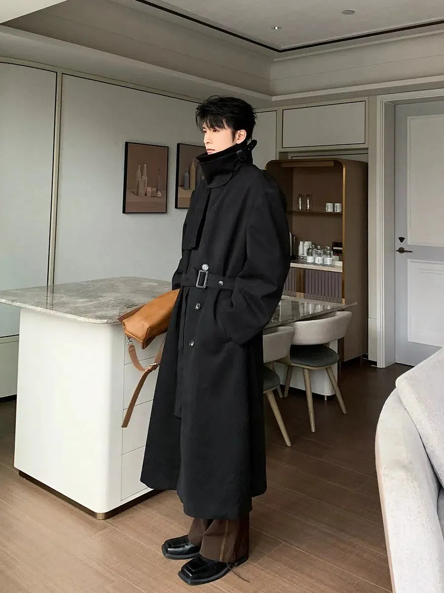 Belt Long Wool Coat