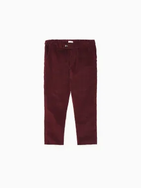 benito trouser burgundy