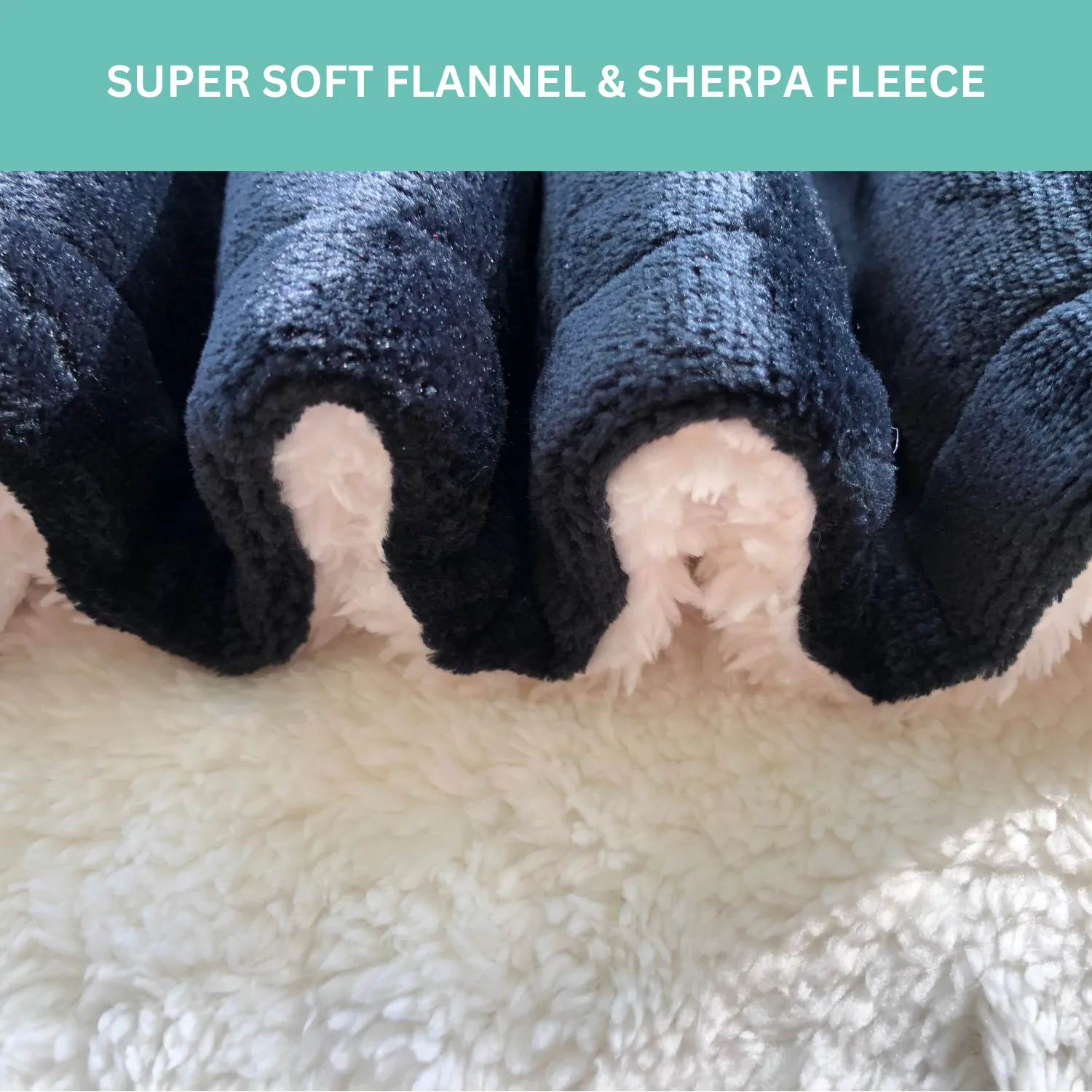 Black Flannel Sherpa Heated Throw INTELI-TEMP