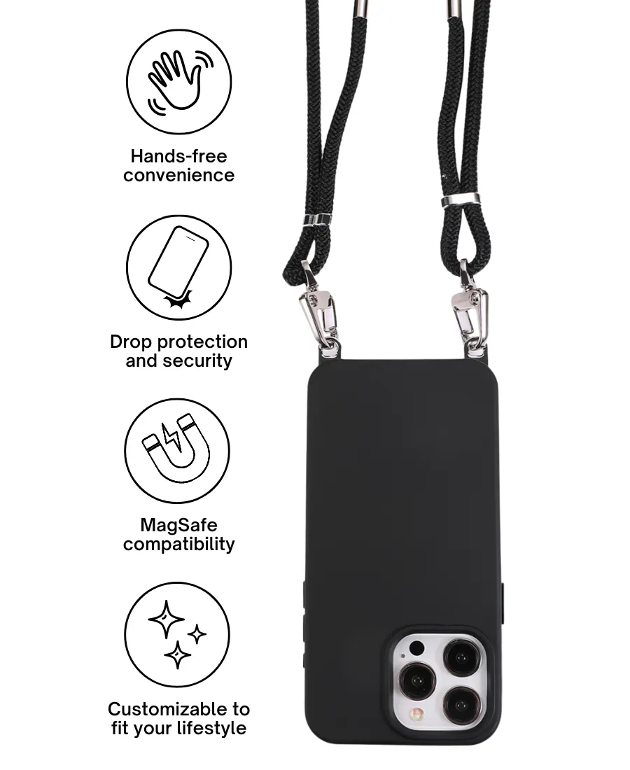 Black MagSafe Crossbody Case Set