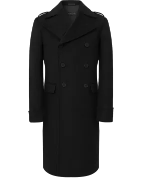 Black Wool Cashmere Greatcoat