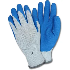 Blue/Grey Coated Knit Gloves (12/pk)