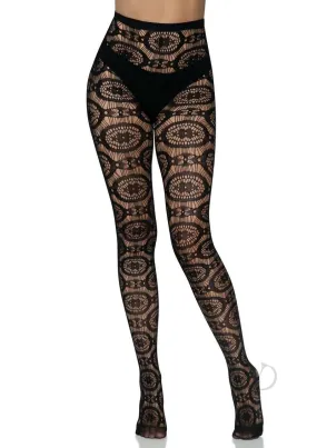 Boho Crochet Net Tights Os Black