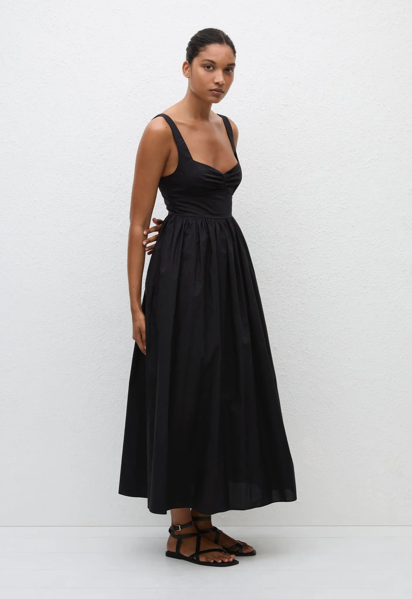 Bralette Midi Dress - Black