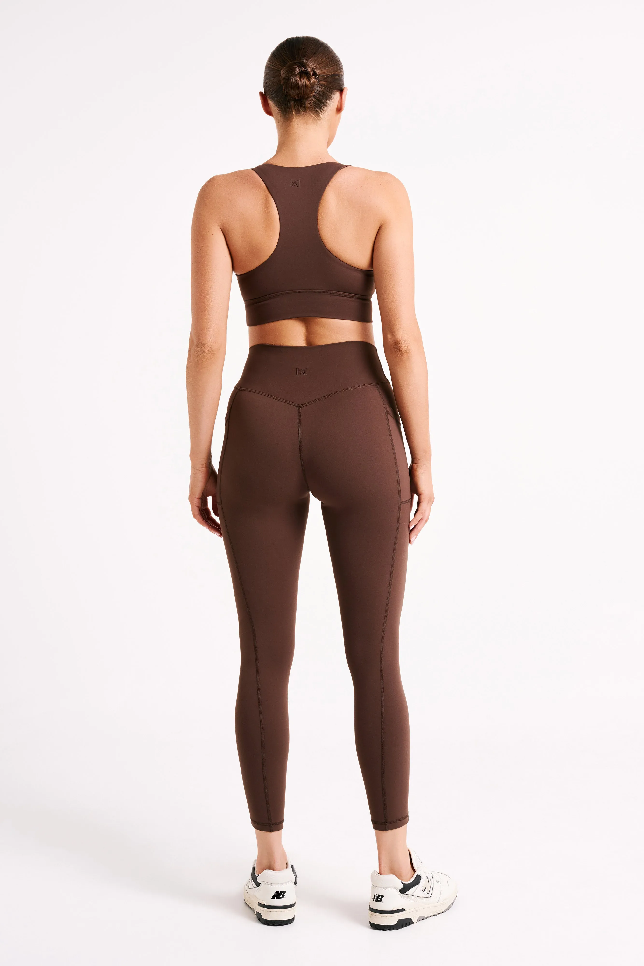 Briar V Back Leggings With Pockets - Dark Chocolate