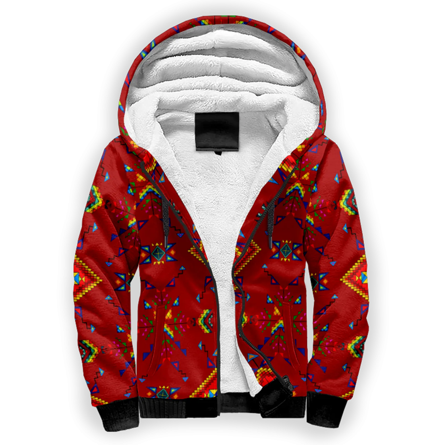 Buffalo Jump Red Sherpa Hoodie