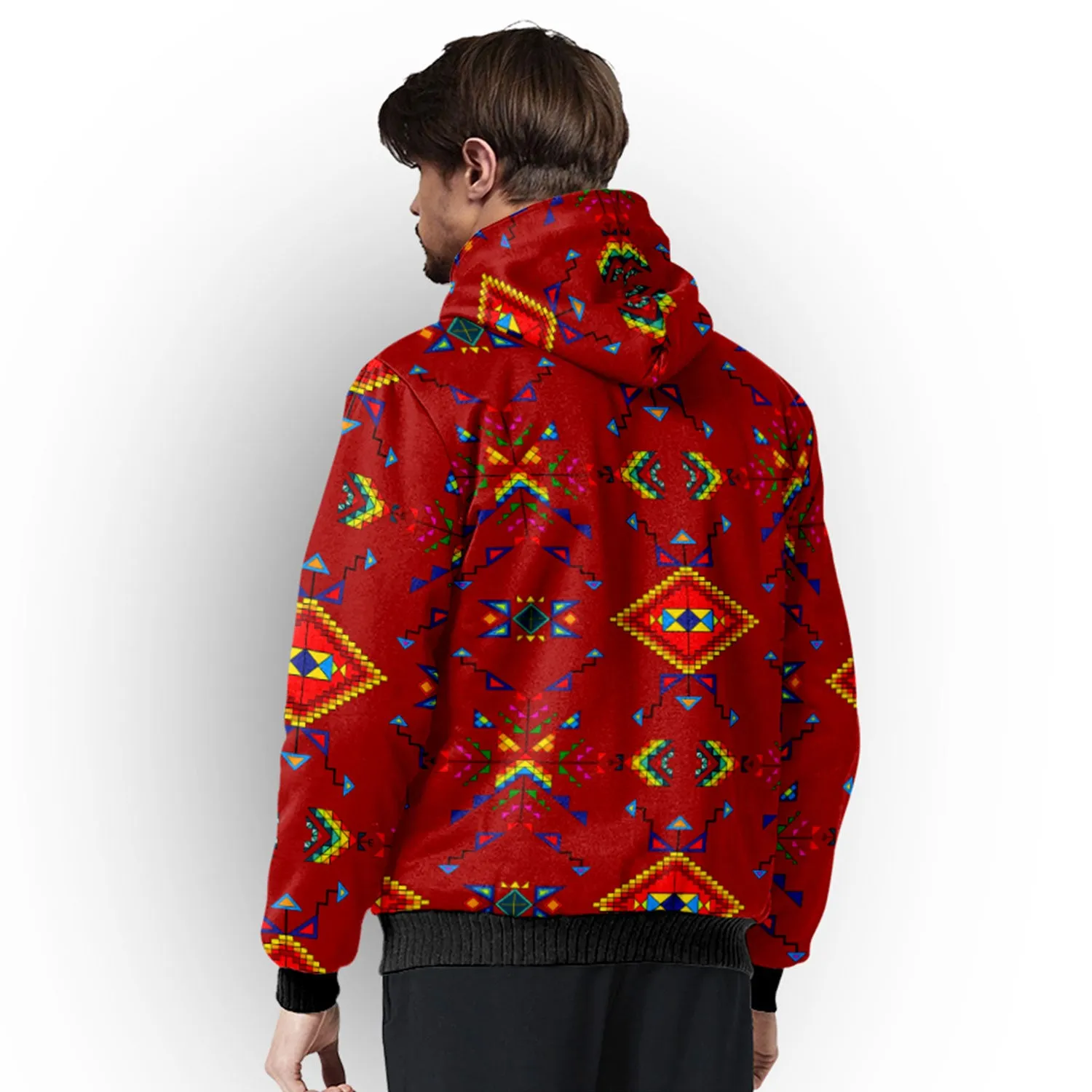 Buffalo Jump Red Sherpa Hoodie