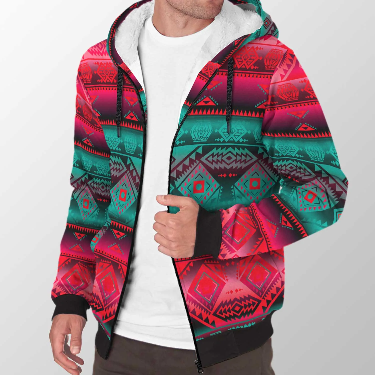 California Coast Summer Gather Sherpa Hoodie