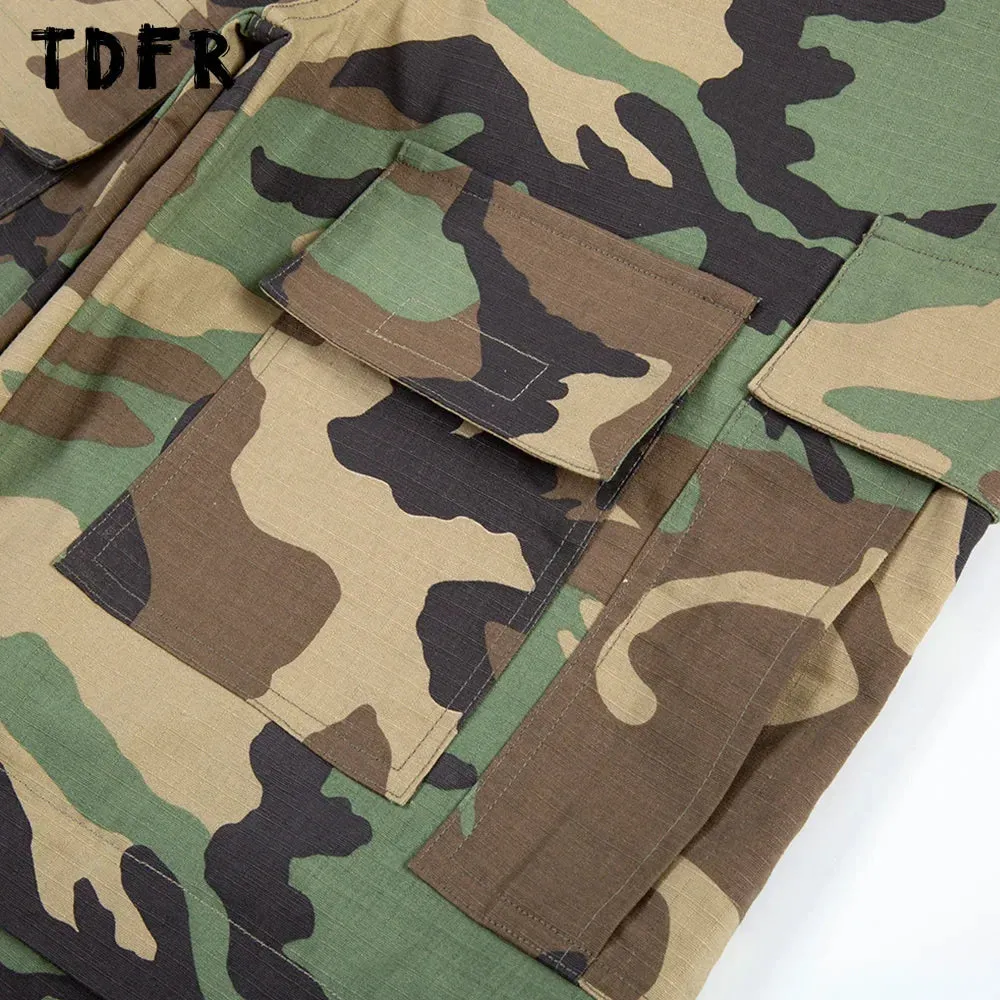 Camouflage Cargo Pants - Safari Style - Multi-pocket Straight Loose Trousers