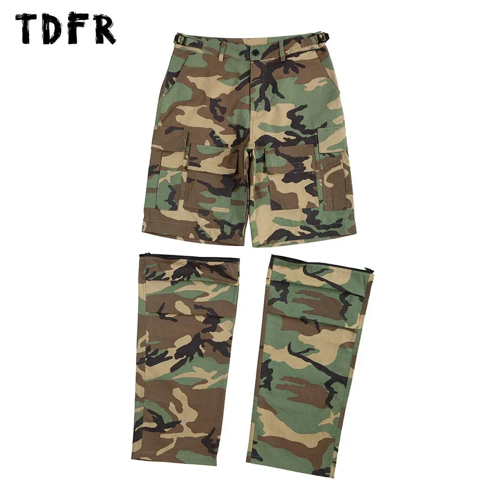 Camouflage Cargo Pants - Safari Style - Multi-pocket Straight Loose Trousers