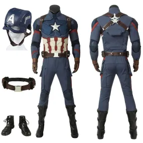 Captain America Costume Avengers 4 Civil War Steven Rogers Cosplay Superhero Battle Suit