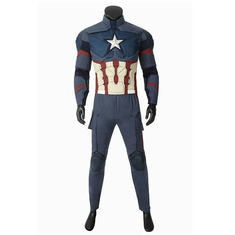 Captain America Costume Avengers 4 Civil War Steven Rogers Cosplay Superhero Battle Suit