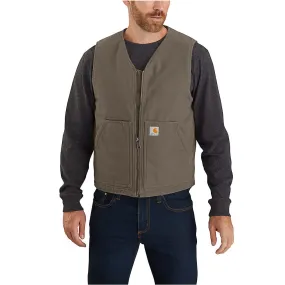 Carhartt Men's Relaxed Fit Washed Duck Sherpa-Lined Vest