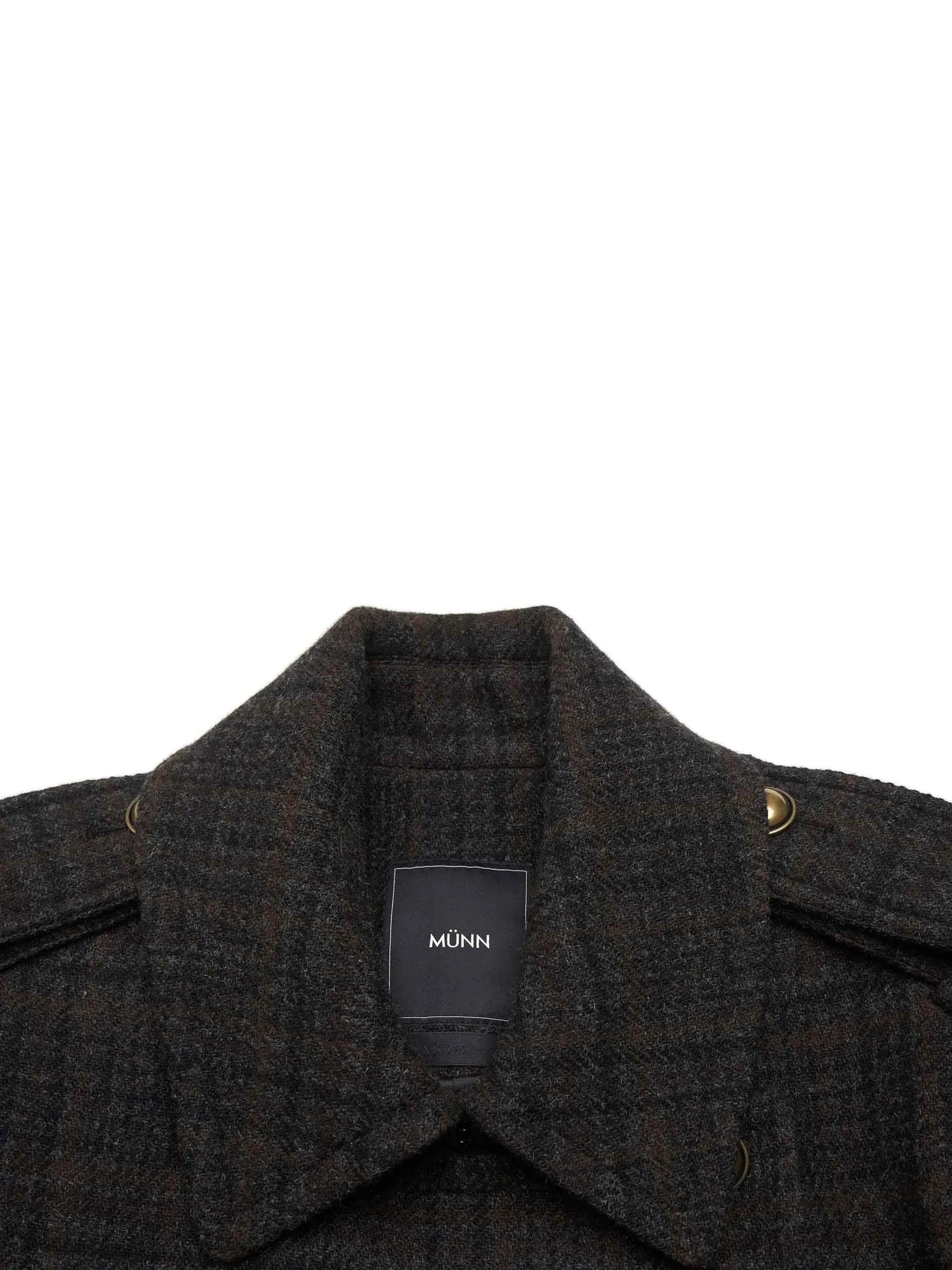 Checked Wool Overcoat