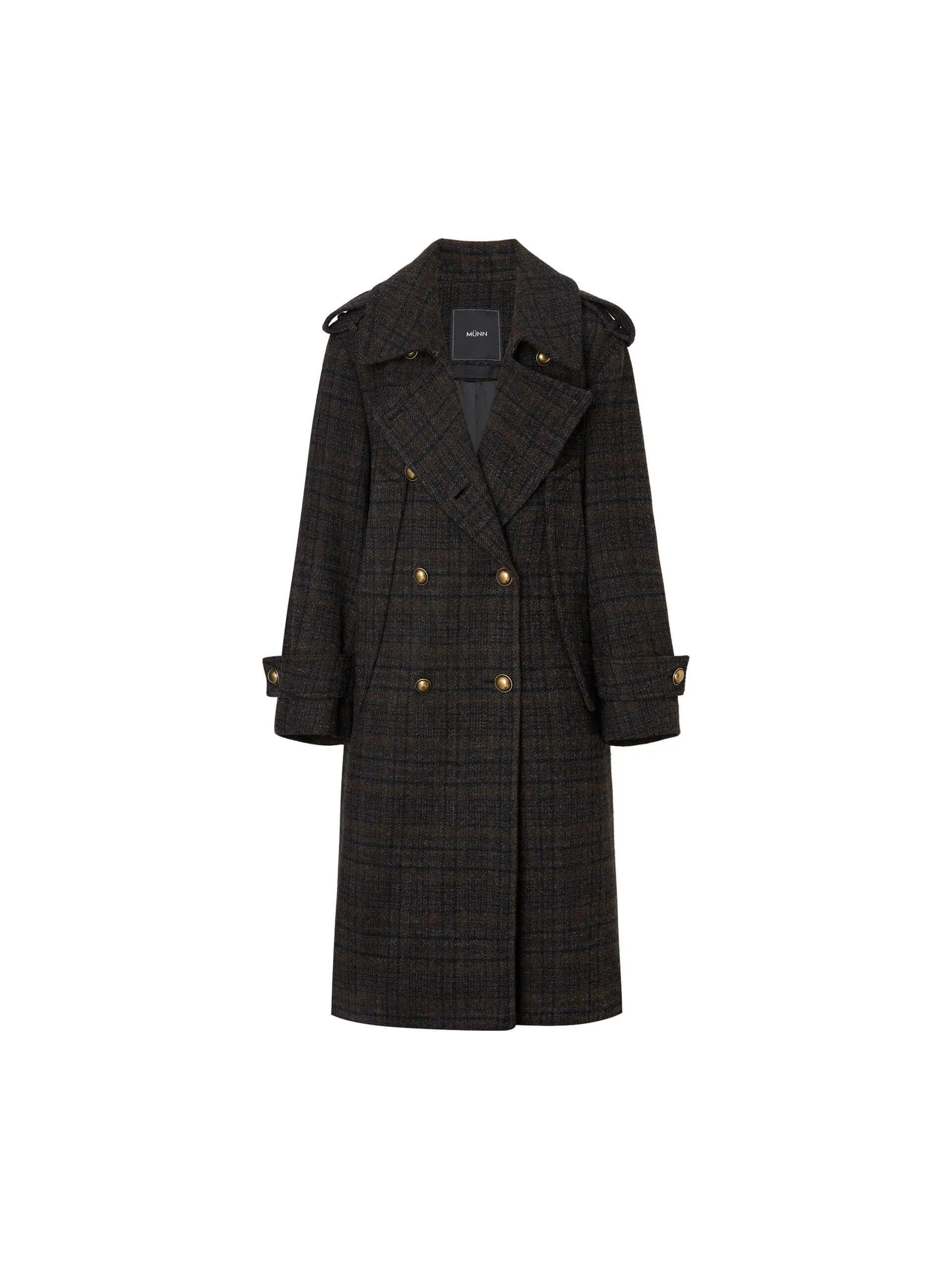 Checked Wool Overcoat