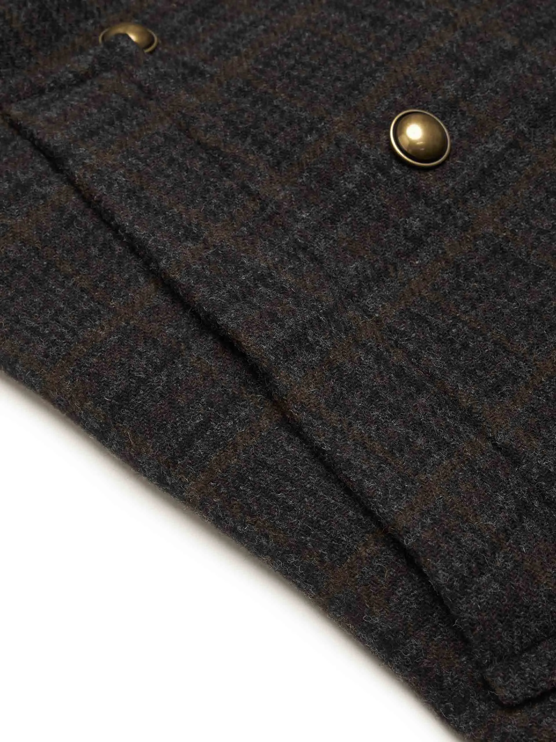 Checked Wool Overcoat