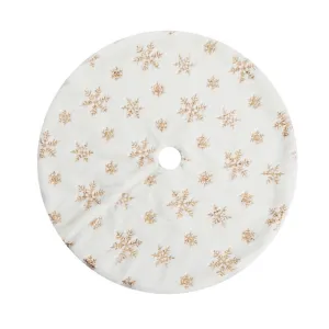 Christmas Tree Skirt 90cm Snowflake Ornaments Xmas Decorations