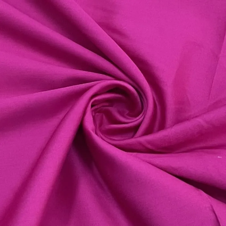 Classic Magenta Pink Solid Cotton Satin Fabric