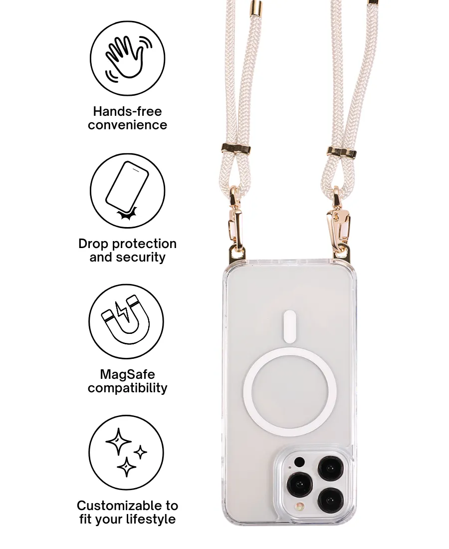 Clear MagSafe Crossbody Case Set