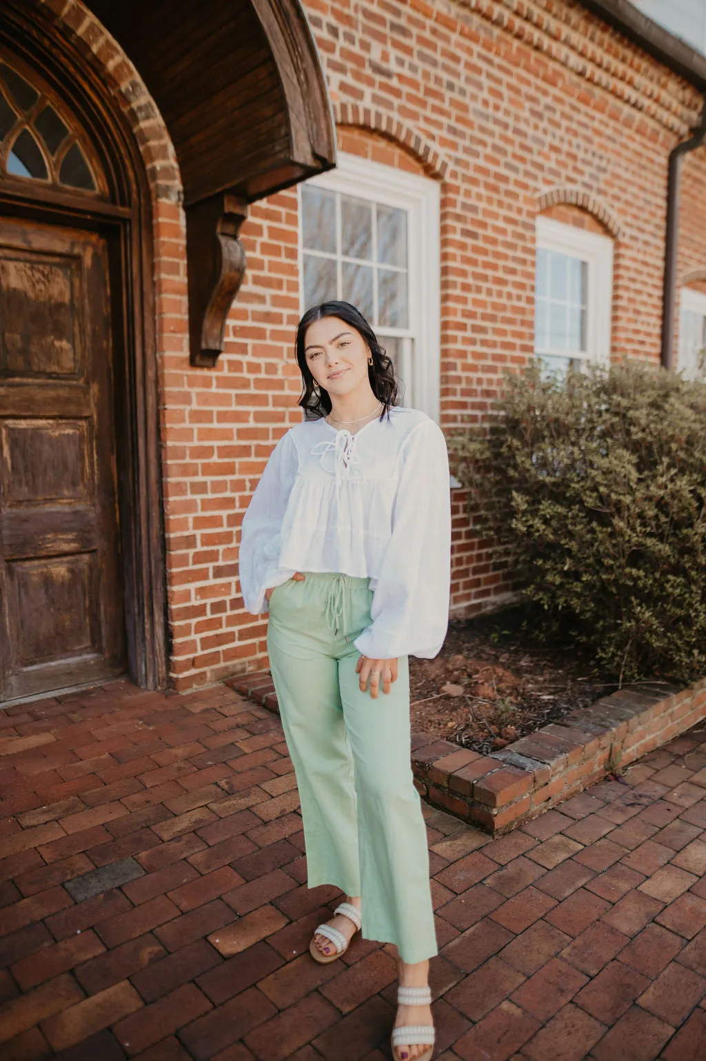 Coast To Coast Linen Pants- Green