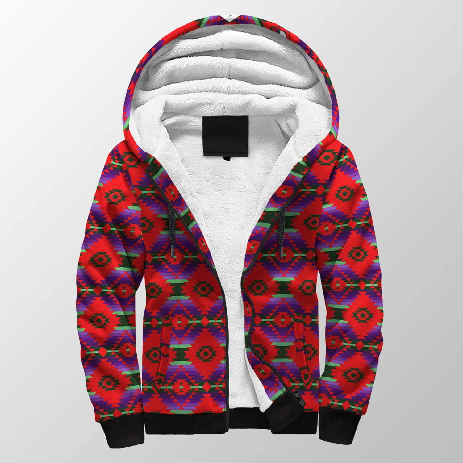 Cree Confederacy Chicken Dance Sherpa Hoodie