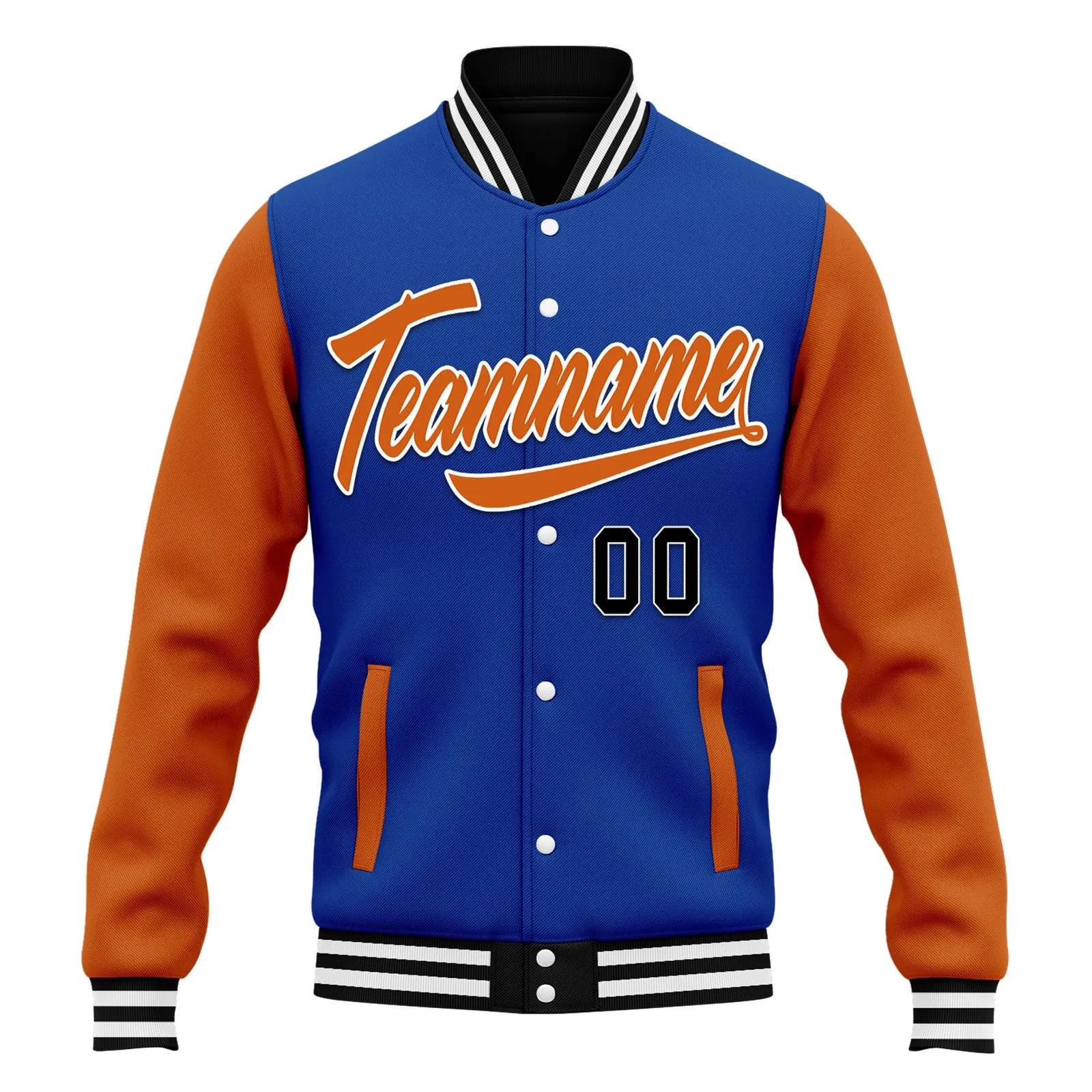 Custom Raglan Sleeves Jacket Bomber Full-Snap Varsity Letterman Personalized Jacket FZ005-D025002-14