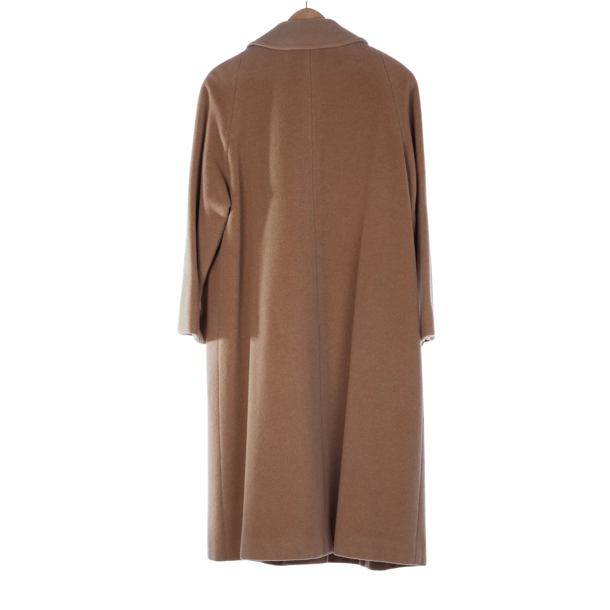 Czarina Cashmere Wool Blend Camel Long Sleeved Coat UK Size 14