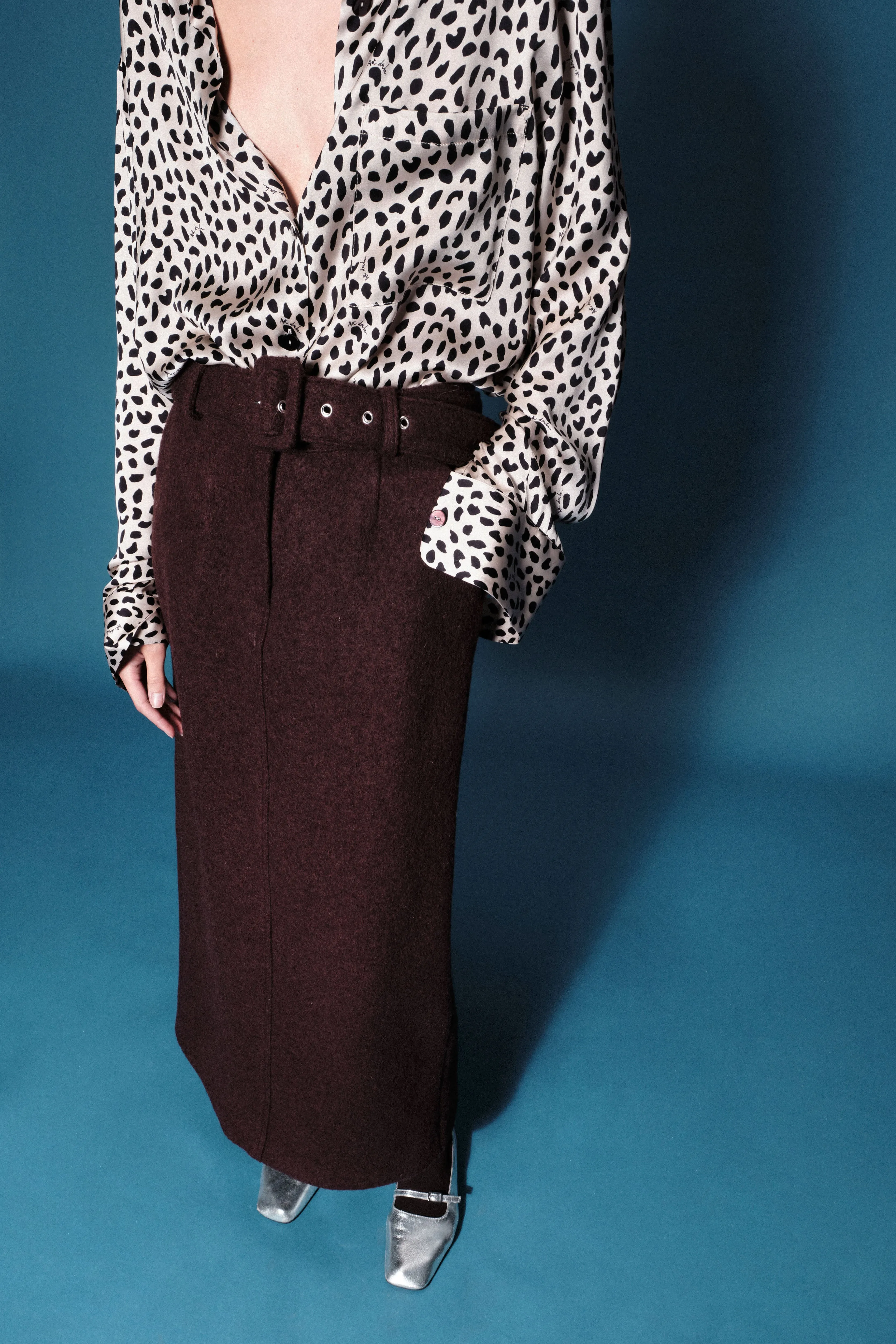 Dahlia Midi Skirt - Chocolate Brown