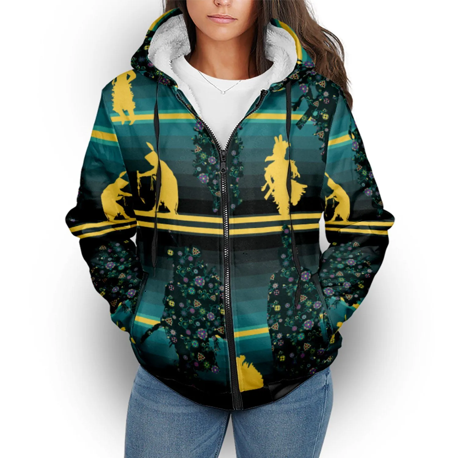 Dancers Inspire Green Sherpa Hoodie