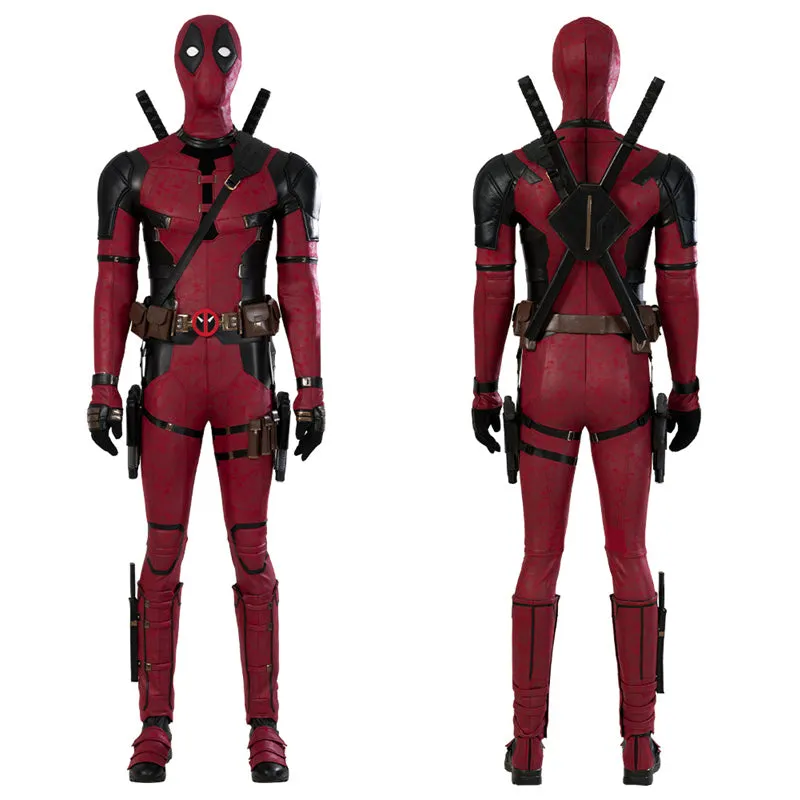 Deadpool 3 Ryan Reynolds Cosplay Costume Superhero Deadpool Bodysuit Outfit Halloween Carnival Suit