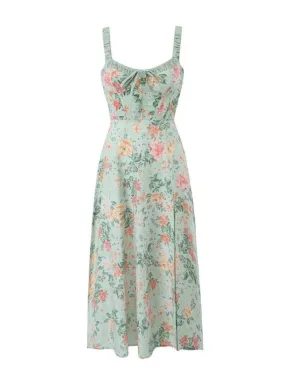 Deisy Floral Midi Dress in Green