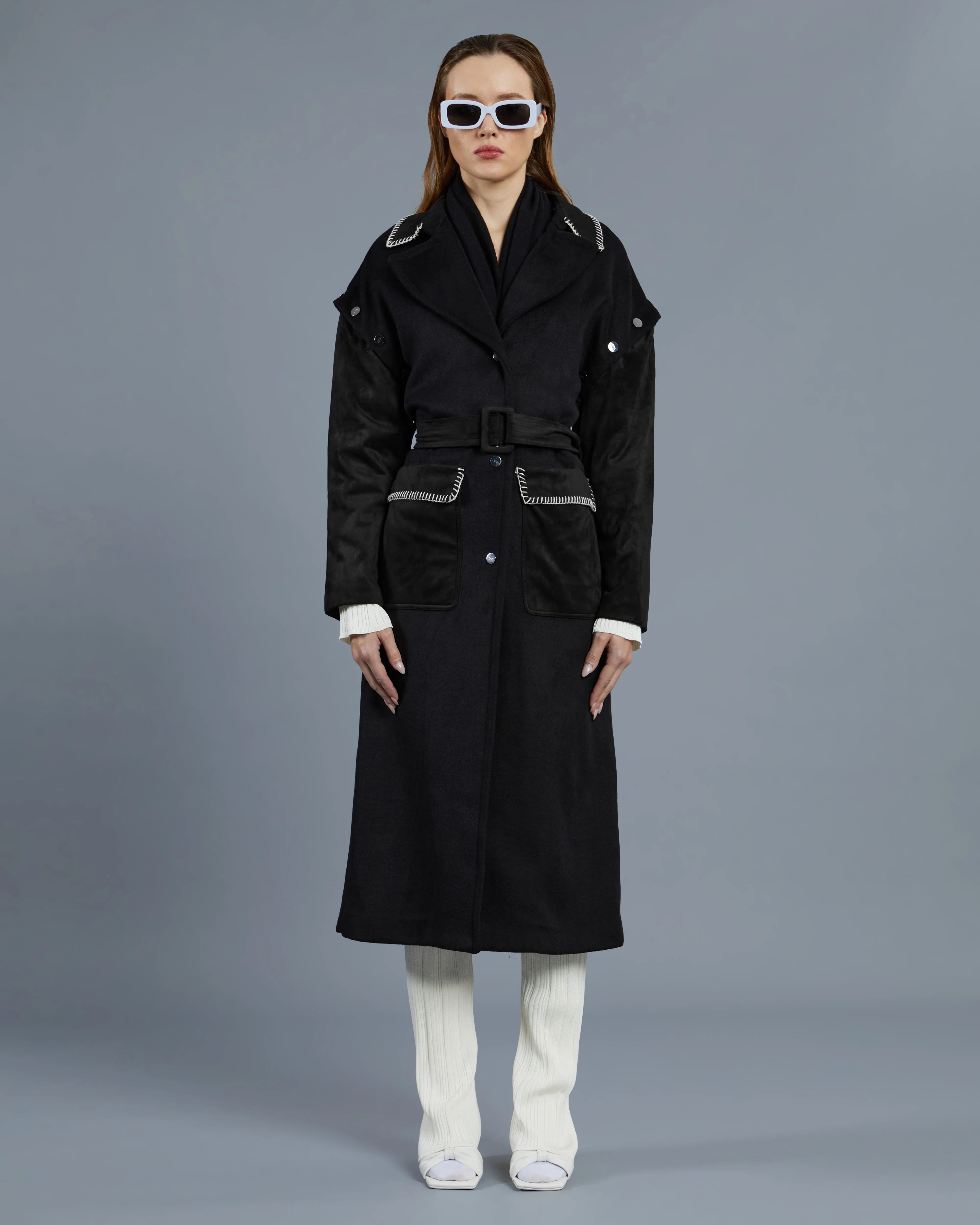 Detachable Sleeves Coat