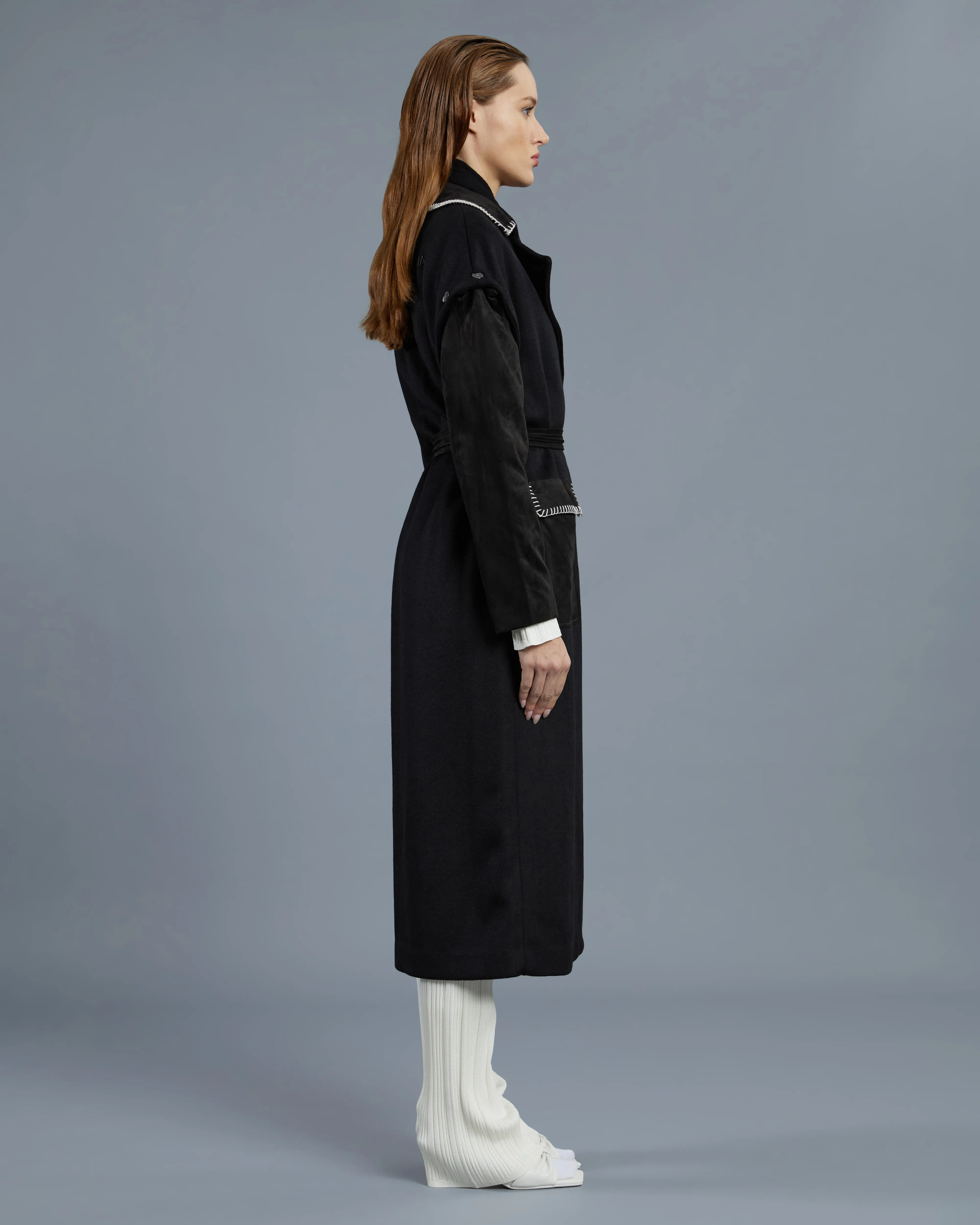 Detachable Sleeves Coat