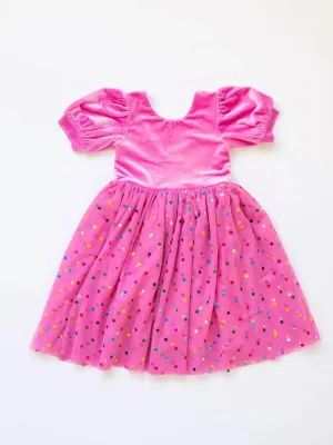 Diana Dress in Bubblegum Confetti